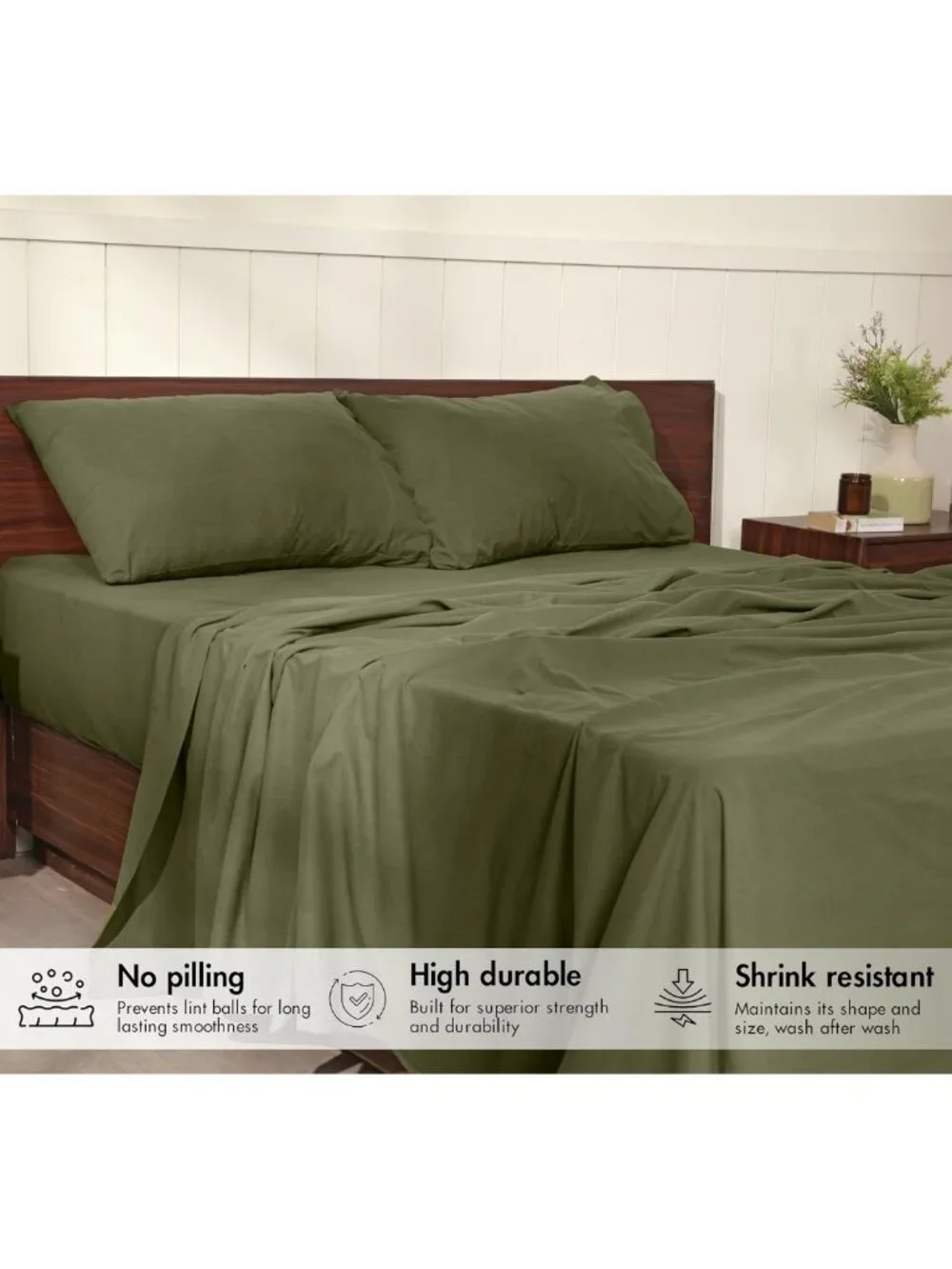 Ultra Soft Flannel Queen Sheet Set - Cozy 15